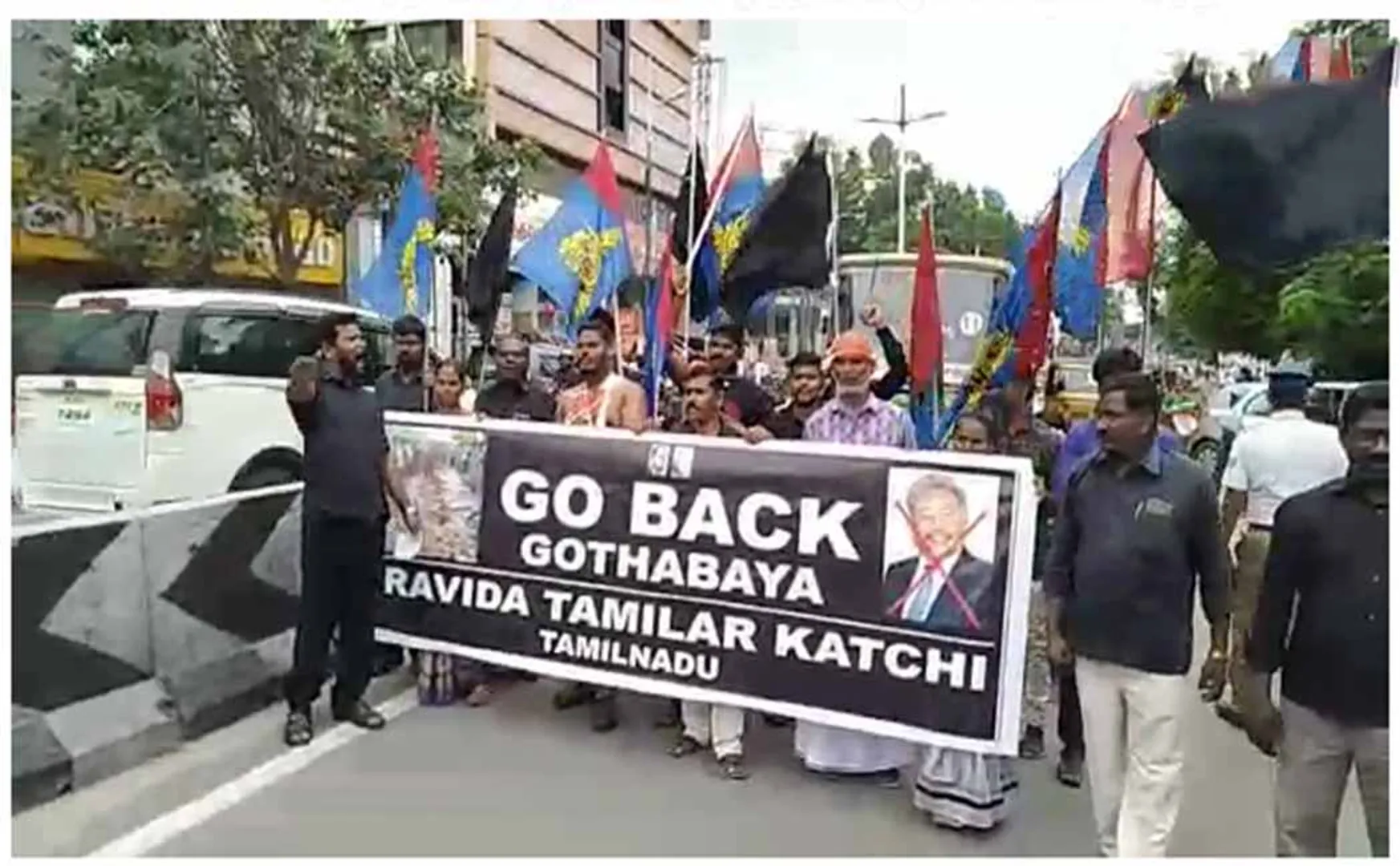 20 arrested for displaying black flag of Gotabhaya Rajapaksa